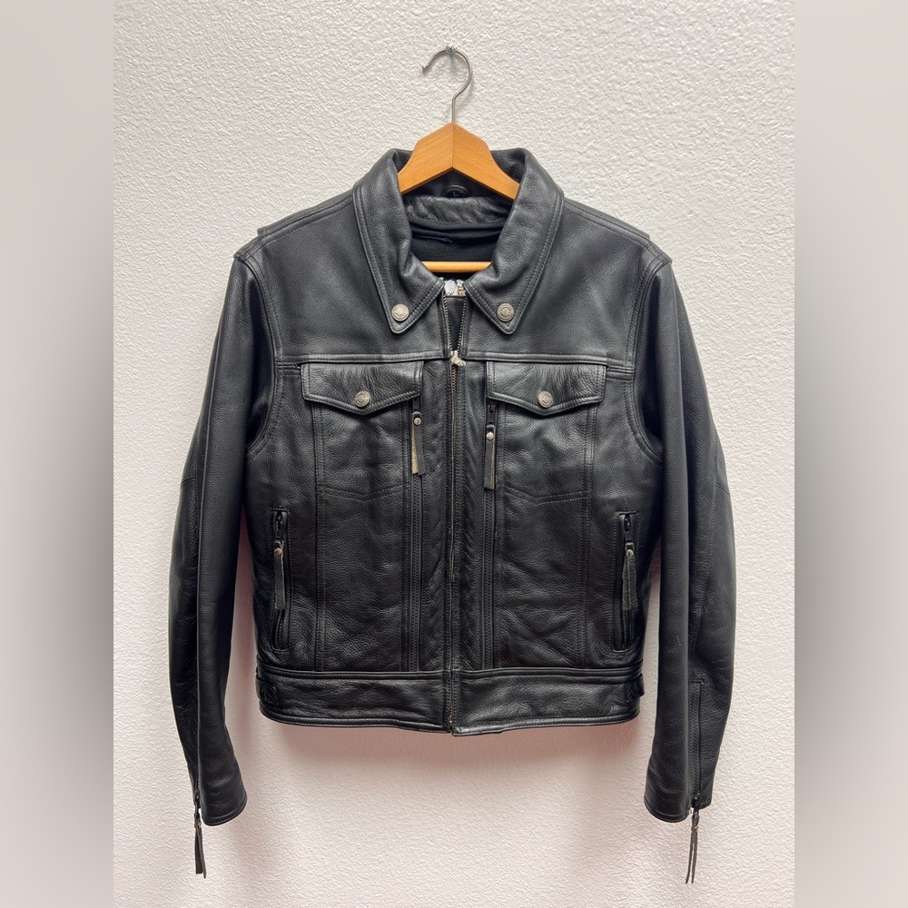 Harley Davidson Leather Insulated Riding Jacket Size L